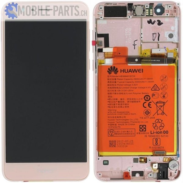 Original Huawei Honor 8 Display LCD Touch 02350VAT Pink
